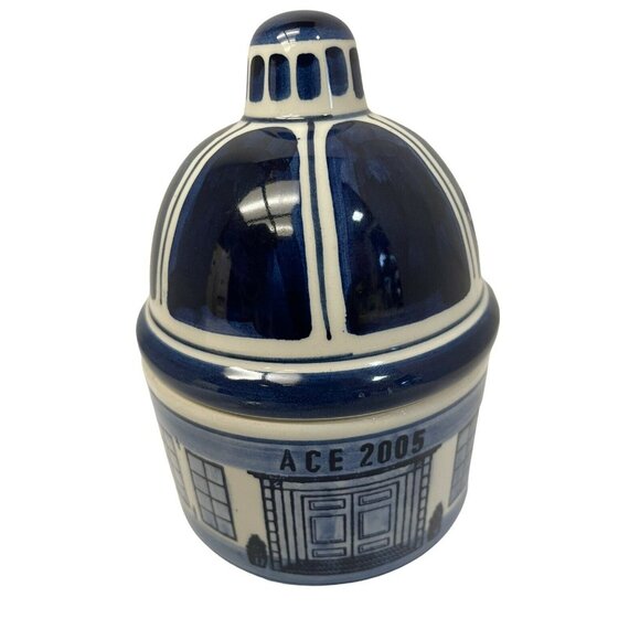 Vintage Handgemaakt DELFTS BLAUW Covered Sugar Bowl Old Dutch Kitchen Holland 4" - Picture 2 of 10